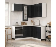 Virtuvės vienetas KALMAR 8 pcs Juoda Apdirbta mediena