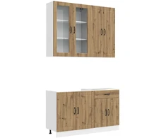 Virtuvės vienetas LUCCA 4 pcs Artisano ąžuolo Apdirbta mediena