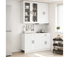 Virtuvės vienetas LUCCA 4 pcs Balta Apdirbta mediena