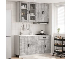 Virtuvės vienetas LUCCA 4 pcs Betono pilka Apdirbta mediena