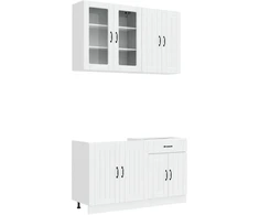Virtuvės vienetas LUCCA 4 pcs Itin blizgi balta
