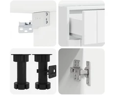 Virtuvės vienetas LUCCA 5 pcs Balta Apdirbta mediena