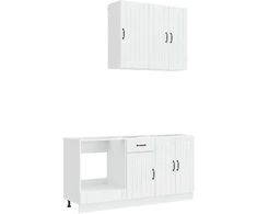 Virtuvės vienetas LUCCA 5 pcs Itin blizgi balta
