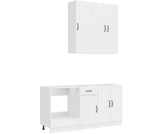 Virtuvės vienetas LUCCA 5 pcs Itin blizgi balta