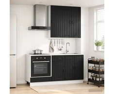 Virtuvės vienetas LUCCA 5 pcs Juoda Apdirbta mediena