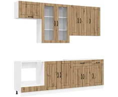 Virtuvės vienetas LUCCA 8 pcs Artisano ąžuolo Apdirbta mediena