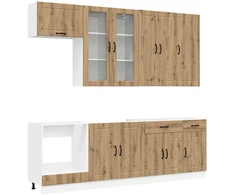 Virtuvės vienetas LUCCA 8 pcs Artisano ąžuolo Apdirbta mediena