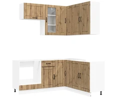 Virtuvės vienetas LUCCA 8 pcs Artisano ąžuolo Apdirbta mediena