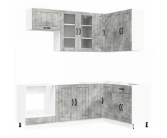 Virtuvės vienetas LUCCA 8 pcs Betono pilka Apdirbta mediena