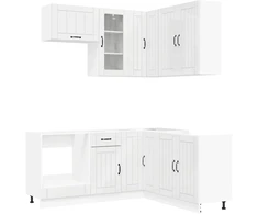 Virtuvės vienetas LUCCA 8 pcs Itin blizgi balta