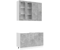 Virtuvės vienetas LYON 4 pcs Betono pilka Apdirbta mediena