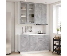 Virtuvės vienetas LYON 4 pcs Betono pilka Apdirbta mediena