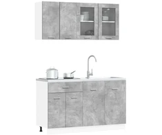 Virtuvės vienetas Lyon 4 pcs Betono pilka Apdirbta mediena