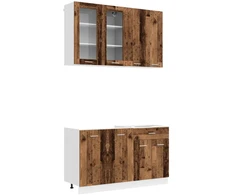 Virtuvės vienetas LYON 4 pcs Sendintos medienos