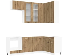 Virtuvės vienetas LYON 8 pcs Artisano ąžuolo Apdirbta mediena
