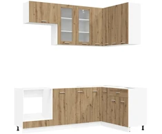 Virtuvės vienetas LYON 8 pcs Artisano ąžuolo Apdirbta mediena