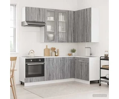 Virtuvės vienetas LYON 8 pcs Pilka Sonoma Apdirbta mediena