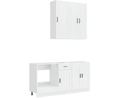 Virtuvės vienetas PORTO 5 pcs Itin blizgi balta