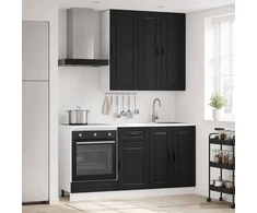 Virtuvės vienetas PORTO 5 pcs Juoda Apdirbta mediena