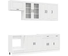 Virtuvės vienetas PORTO 8 pcs Itin blizgi balta