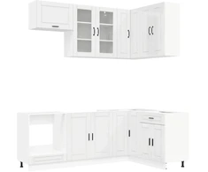 Virtuvės vienetas PORTO 8 pcs Itin blizgi balta