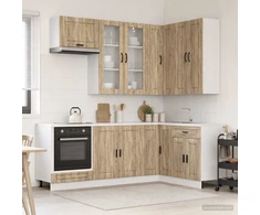 Virtuvės vienetas PORTO 8 pcs Sonoma ąžuolas Apdirbta mediena