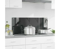Virtuvės atbraila Tamsiai pilka 100 x 40 cm grūdintas stiklas