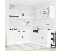 Virtuvinių spintelių komplektas, 11 dalių, Lucca, balta