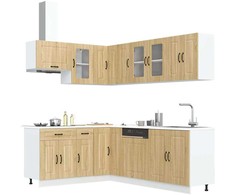 Virtuvinių spintelių komplektas, 11 dalių, Kalmar, ąžuolo