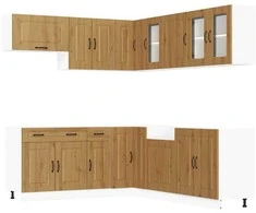 Virtuvinių spintelių komplektas, 11 dalių, Kalmar, artisano