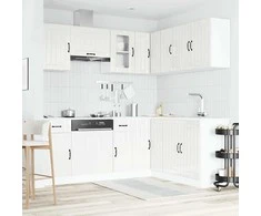 Virtuvinių spintelių komplektas, 11 dalių, Lucca, balta