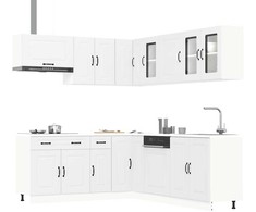 Virtuvinių spintelių komplektas, 11 dalių, Kalmar, balta