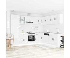 Virtuvinių spintelių komplektas, 14 dalių, Porto, balta