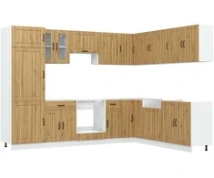 Virtuvinių spintelių komplektas, 14 dalių, Lucca, artisano