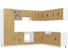 Virtuvinių spintelių komplektas, 14 dalių, Porto, artisano