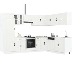 Virtuvinių spintelių komplektas, 14 dalių, Lucca, balta
