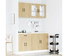 Virtuvinių spintelių komplektas, 4 dalių, Kalmar, ąžuolo