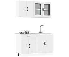 Virtuvinių spintelių komplektas, 4 dalių, Lucca, balta