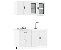Virtuvinių spintelių komplektas, 4 dalių, Lucca, balta