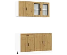 Virtuvinių spintelių komplektas, 4 dalių, Kalmar, artisano