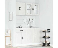 Virtuvinių spintelių komplektas, 4 dalių, Lucca, balta