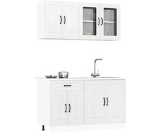Virtuvinių spintelių komplektas, 4 dalių, Kalmar, balta
