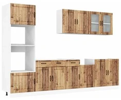 Virtuvinių spintelių komplektas, 7 dalių, Kalmar, medienos