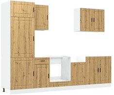 Virtuvinių spintelių komplektas, 7 dalių, Kalmar, artisano