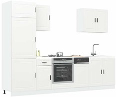 Virtuvinių spintelių komplektas, 7 dalių, Porto, balta