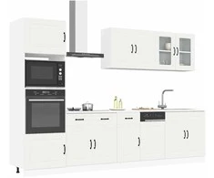 Virtuvinių spintelių komplektas, 7 dalių, Kalmar, balta