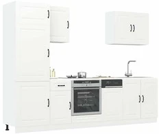 Virtuvinių spintelių komplektas, 7 dalių, Kalmar, balta