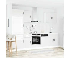 Virtuvinių spintelių komplektas, 7 dalių, Kalmar, balta