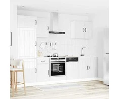 Virtuvinių spintelių komplektas, 7 dalių, Lucca, balta