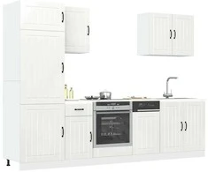 Virtuvinių spintelių komplektas, 7 dalių, Lucca, balta